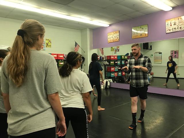 Students at dance class